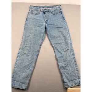 Levis 550 Relaxed Fit Tapered Leg Jeans Mens 34x32 Light Wash Blue Baggy Skate